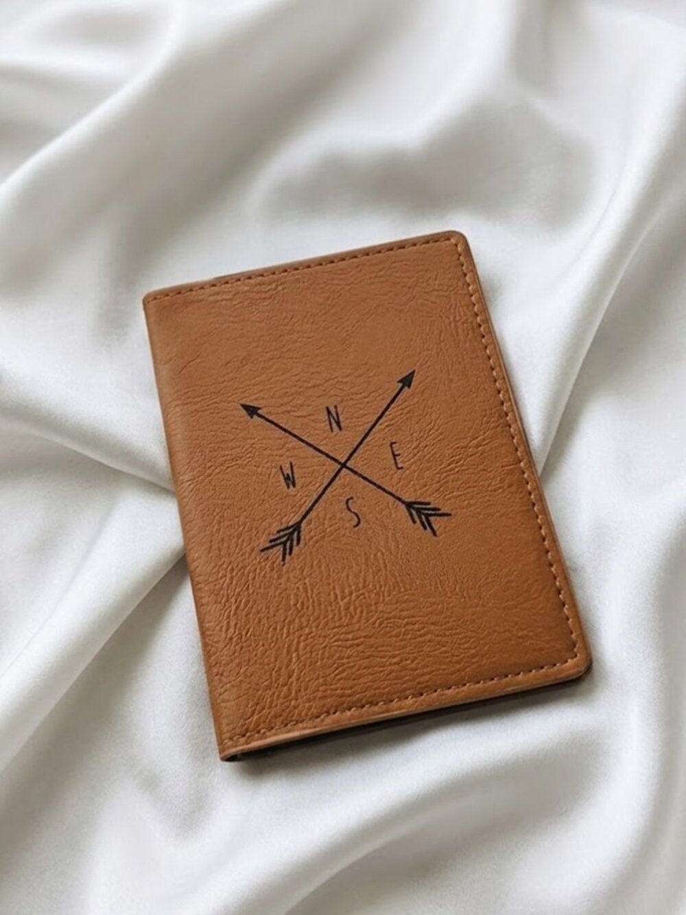N W E S Unisex Compass Passport Case